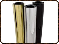 metalised polyester film rolls - golden and silver